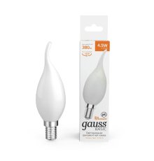 Светодиодная филаментная лампа Gauss Basic Filament Е14 4,5W 2700K 1045115