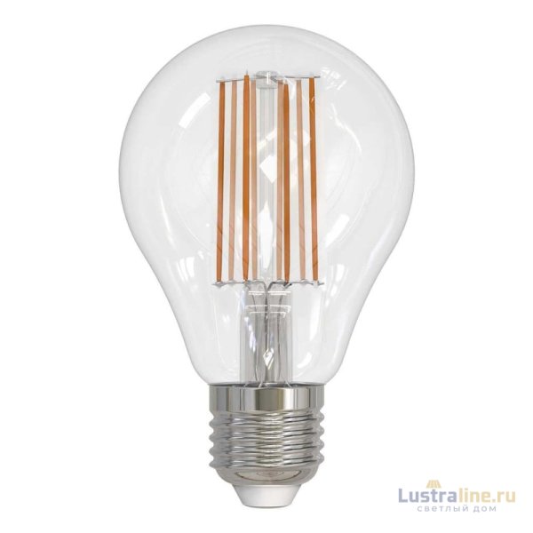 Лампа светодиодная филаментная (UL-00004871) Uniel E27 17W 4000K прозрачная LED-A70-17W/4000K/E27/CL PLS02WH