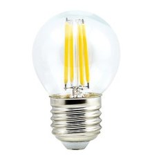Лампа светодиодная филаментная (UL-00003252) Uniel E27 7,5W 3000K прозрачная LED-G45-7,5W/WW/E27/CL GLA01TR