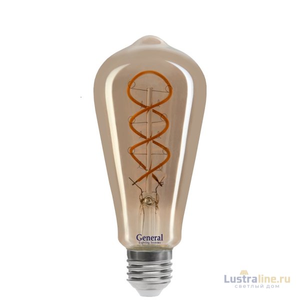 Филаментная светодиодная лампа General GLDEN-ST64DSS-6-230-E27-1800 685000 Филаментная светодиодная лампа General GLDEN-ST64DSS-6-230-E27-1800 685000