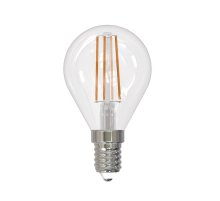 Лампа светодиодная филаментная диммируемая (UL-00005191) Uniel E14 9W 3000K прозрачная LED-G45-9W/3000K/E14/CL/DIM GLA01TR
