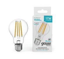 Светодиодная филаментная лампа Gauss Basic Filament E27 17W 4100K 10212272 Светодиодная филаментная лампа Gauss Basic Filament E27 17W 4100K 10212272