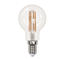 Лампа светодиодная филаментная (UL-00005906) Uniel E14 13W 4000K прозрачная LED-G45-13W/4000K/E14/CL PLS02WH