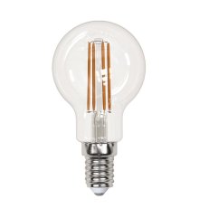Лампа светодиодная филаментная (UL-00005906) Uniel E14 13W 4000K прозрачная LED-G45-13W/4000K/E14/CL PLS02WH