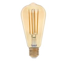Филаментная светодиодная лампа General GLDEN-ST64S-8-230-E27-2700 655301