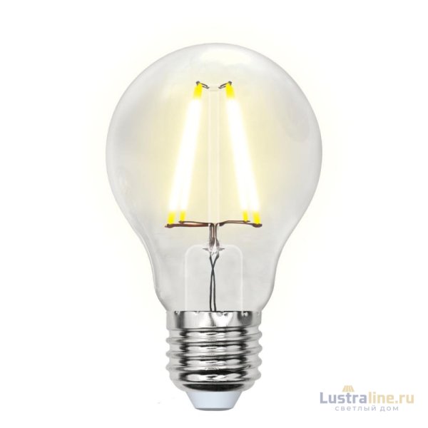 Лампа светодиодная филаментная (UL-00002212) Uniel E27 8W 4000K прозрачная LED-A60-8W/NW/E27/CL GLA01TR