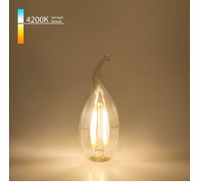 Филаментная светодиодная лампа Elektrostandard E14 7W 4200K свеча на ветру 4690389041402