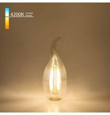 Филаментная светодиодная лампа Elektrostandard E14 7W 4200K свеча на ветру 4690389041402