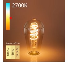 Филаментная светодиодная лампа Elektrostandard Dimmable E27 5W 2700K 4690389169151 Филаментная светодиодная лампа Elektrostandard Dimmable E27 5W 2700K 4690389169151