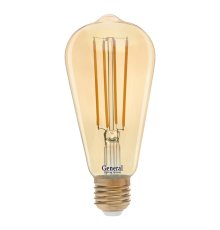 Филаментная светодиодная лампа General GLDEN-ST64S-13-230-E27-2700 655303