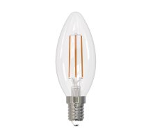Лампа светодиодная филаментная (UL-00005165) Uniel E14 11W 4000K прозрачная LED-C35-11W/4000K/E14/CL PLS02WH