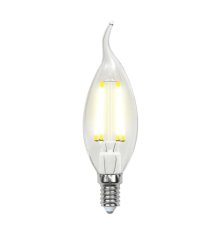 Лампа светодиодная филаментная (UL-00003248) Uniel E14 7,5W 3000K прозрачная LED-CW35-7,5W/WW/E14/CL GLA01TR