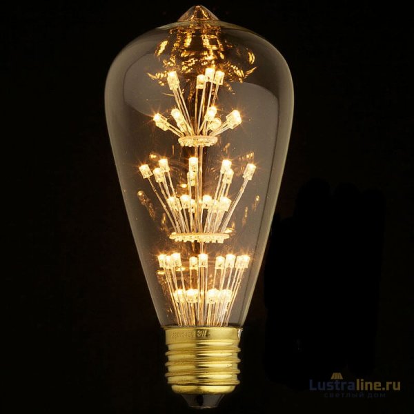 Лампа светодиодная филаментная Loft IT E27 3W прозрачная ST64-47LED Лампа светодиодная филаментная Loft IT E27 3W прозрачная ST64-47LED