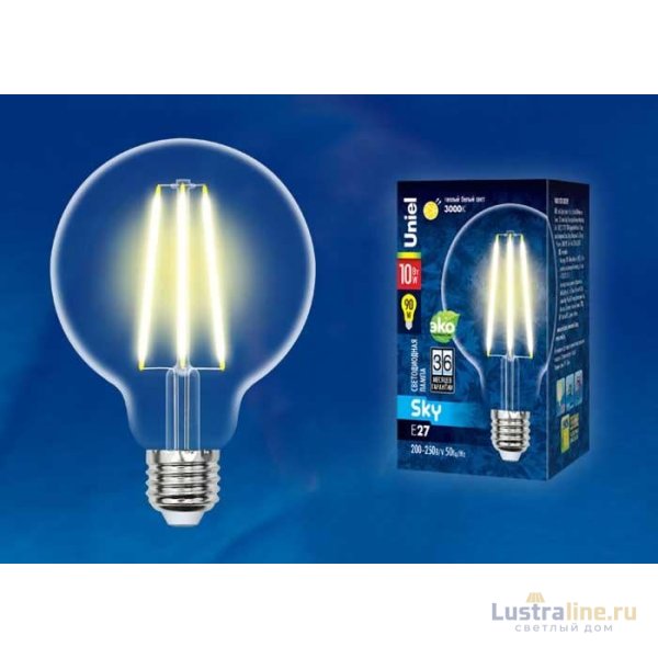 Лампа светодиодная филаментная (UL-00004861) Uniel E27 15W 4000K прозрачная LED-G125-15W/4000K/E27/CL PLS02WH Лампа светодиодная филаментная (UL-00004861) Uniel E27 15W 4000K прозрачная LED-G125-15W/4000K/E27/CL PLS02WH