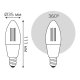 Лампа светодиодная диммируемая филаментная Gauss E14 4,5W 2700K прозрачная 1230112