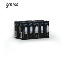 Лампа светодиодная Gauss G4 3.5W 4100K прозрачная 107807203