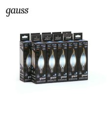 Лампа светодиодная филаментная Gauss E14 5W 4100K золотая 104801805