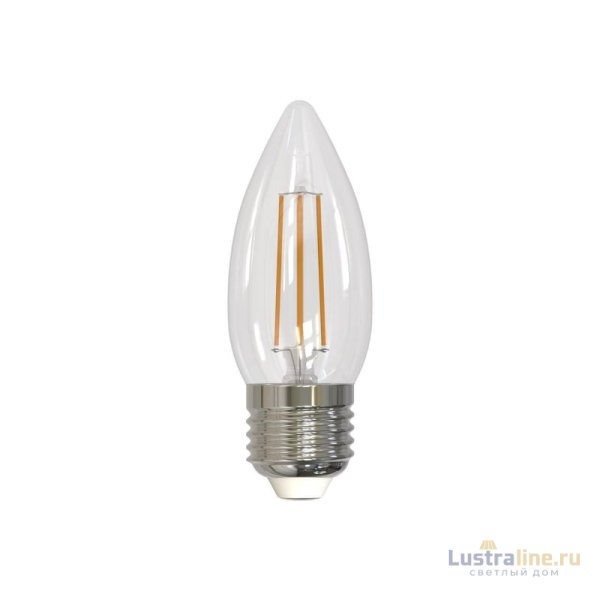 Лампа светодиодная филаментная (UL-00005162) Uniel E27 9W 3000K прозрачная LED-C35-9W/3000K/E27/CL PLS02WH