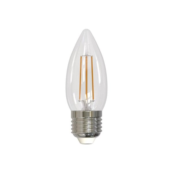 Лампа светодиодная филаментная (UL-00005162) Uniel E27 9W 3000K прозрачная LED-C35-9W/3000K/E27/CL PLS02WH