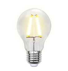 Лампа светодиодная филаментная Uniel E27 8W 3000K груша прозрачная LED-A60-8W/WW/E27/CL GLA01TR Набор из 5штук UL-00008080
