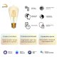 Лампа светодиодная диммируемая филаментная Gauss E27 7W 2500K золотистая 1290112