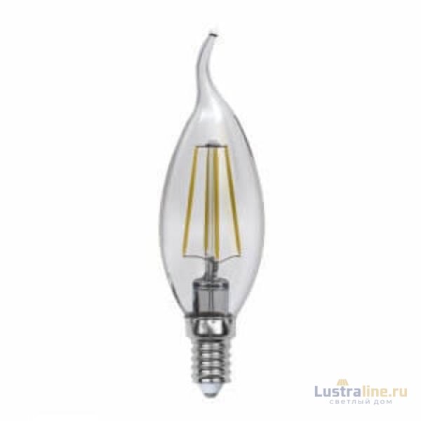 Лампа светодиодная филаментная (UL-00000200) Uniel E14 6W 3000K прозрачная LED-CW35-6W/WW/E14/CL PLS02W