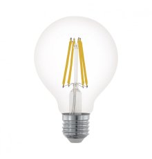 Лампа светодиодная филаментная диммируемая Eglo E27 6W 2700К прозрачная 11702