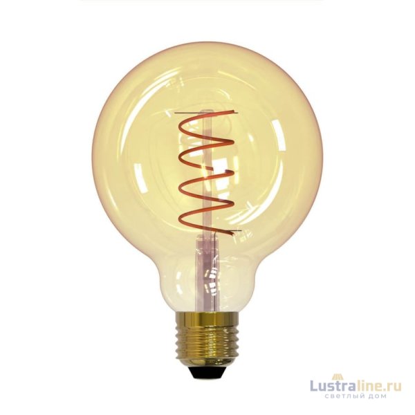 Лампа светодиодная филаментная (UL-00001818) Uniel E27 4W 2250K прозрачная LED-G95-4W/GOLDEN/E27/CW GLV21GO