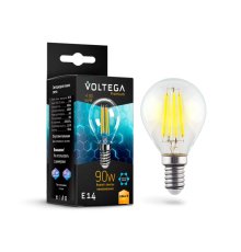 Лампа светодиодная филаментная Voltega E14 7W 2800K шар прозрачный VG10-G45E14warm9W-F 7136
