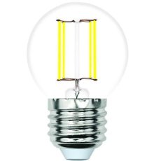 Лампа светодиодная филаментная Volpe E27 6W 3000K шар прозрачный LED-G45-6W/3000K/E27/CL/SLF UL-00008308