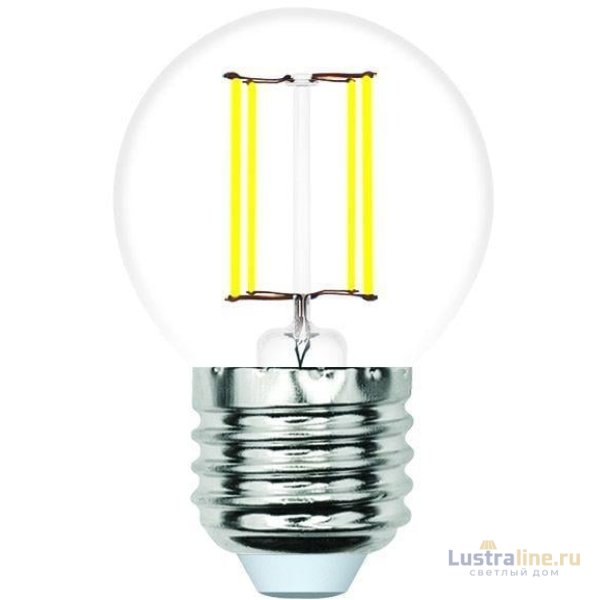 Лампа светодиодная филаментная Volpe E27 6W 3000K шар прозрачный LED-G45-6W/3000K/E27/CL/SLF UL-00008308 Лампа светодиодная филаментная Volpe E27 6W 3000K шар прозрачный LED-G45-6W/3000K/E27/CL/SLF UL-00008308