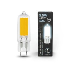Лампа светодиодная Gauss G4 5.5W 4100K прозрачная 107807205