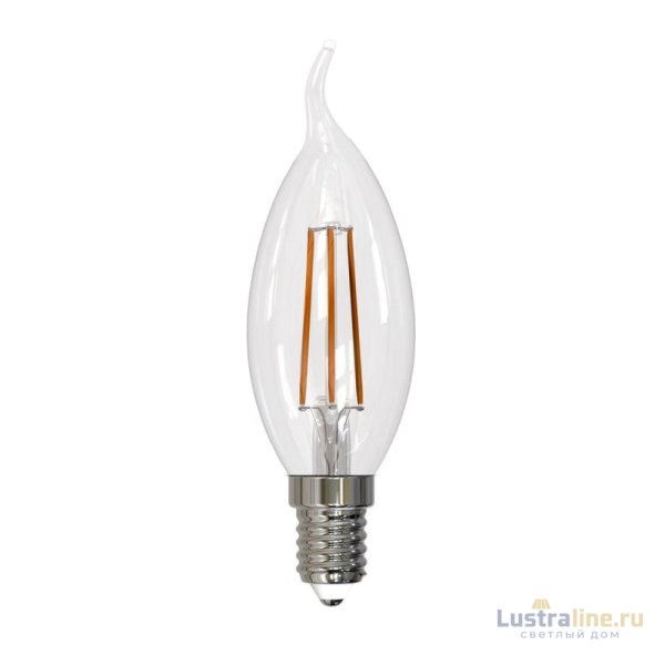 Лампа светодиодная филаментная (UL-00005169) Uniel E14 9W 4000K прозрачная LED-CW35-9W/4000K/E14/CL PLS02WH