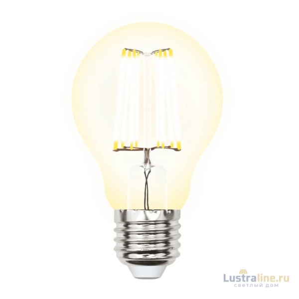Лампа светодиодная филаментная (UL-00002625) Uniel E27 10W 3000K прозрачная LED-A60-10W/WW/E27/CL PLS02WH