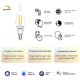 Лампа светодиодная диммируемая филаментная Gauss E14 4,5W 2700K прозрачная 1260112