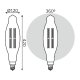 Лампа светодиодная филаментная Gauss E27 8W 2400K золотая 155802008