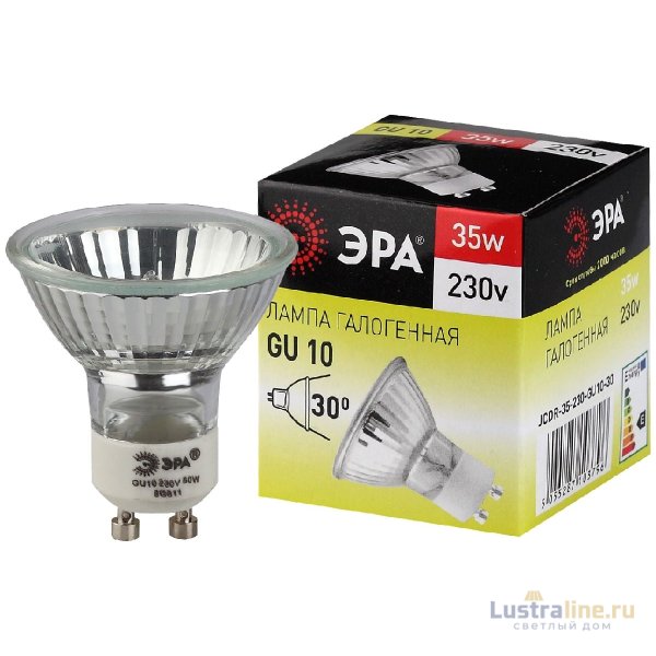 Лампа галогенная Эра GU10 35W 3000K GU10-JCDR (MR16) -35W-230V C0027385 Лампа галогенная Эра GU10 35W 3000K GU10-JCDR (MR16) -35W-230V C0027385