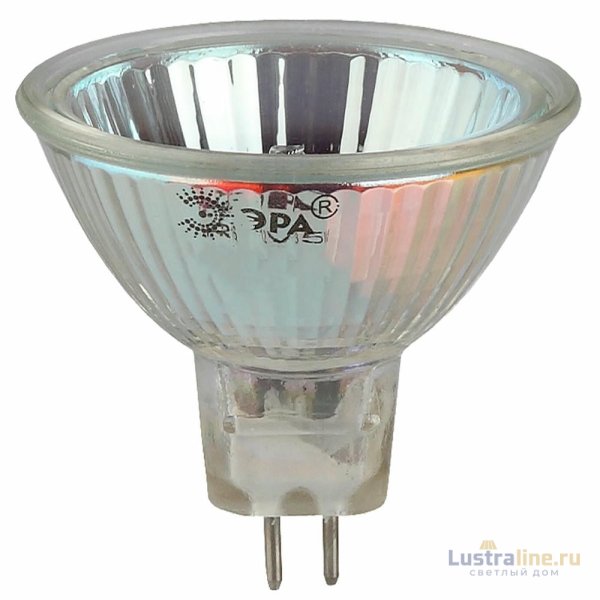 Лампа галогенная Эра GU5.3 50W 3000K GU5.3-MR16-50W-12V-CL C0027358