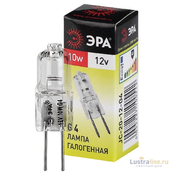 Лампа галогенная Эра G4 10W 3000K G4-JC-10W-12V C0027367