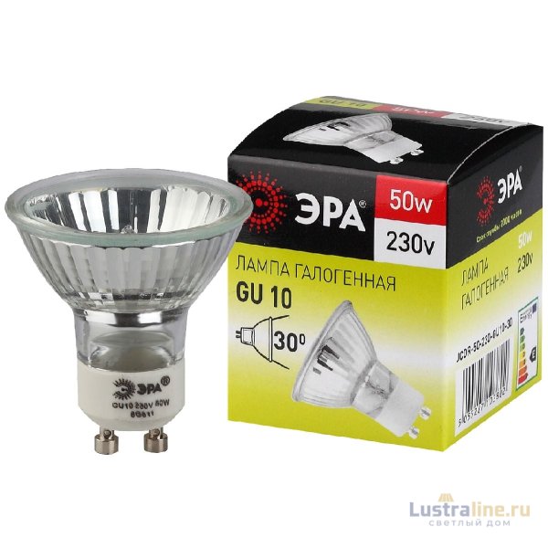 Лампа галогенная Эра GU10 50W 3000K GU10-JCDR (MR16) -50W-230V C0027386 Лампа галогенная Эра GU10 50W 3000K GU10-JCDR (MR16) -50W-230V C0027386