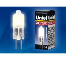 Лампа галогенная Uniel JC-220/20/G4 CL 01822