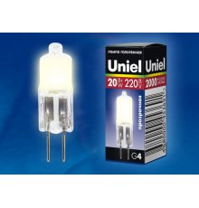 Лампа галогенная Uniel JC-220/20/G4 CL 01822