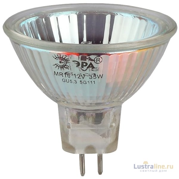 Лампа галогенная Эра GU5.3 75W 3000K GU5.3-JCDR (MR16) -75W-230V-CL C0027366