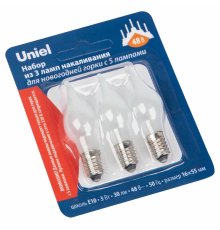 Лампа накаливания Uniel IL-CW16-FR-03/E10/48V SET3 BLISTER UL-00010988