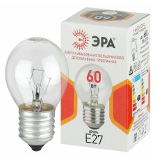 Лампа накаливания Эра P-60-E27-230-CL шар Б0066558