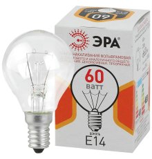 Лампа накаливания Эра E14 60W ДШ 60-230-E14-CL Б0039138