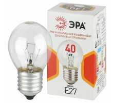 Лампа накаливания Эра P-40-E27-230-CL шар Б0066568