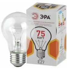 Лампа накаливания Эра E27 75W A50 75-230-Е27-CL Б0039123