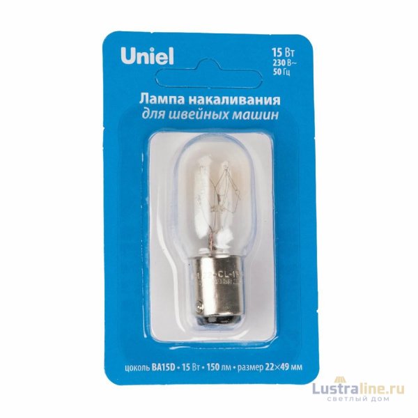 Лампа накаливания Uniel IL-F22-CL-15/BA15D UL-00010984