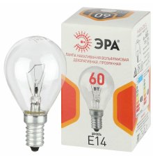 Лампа накаливания Эра P-60-E14-230-CL шар Б0066522